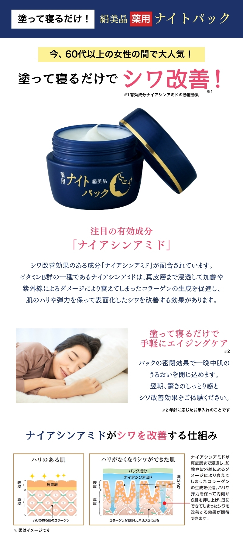 絹美晶薬用ナイトパック|宇治田原製茶場ネットショップ