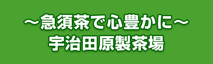 ～急須茶で心豊かに～宇治田原製茶場