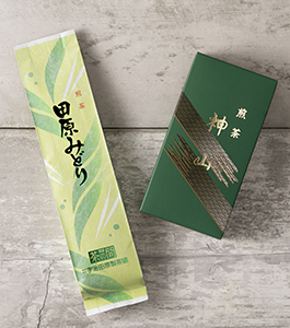 「煎茶 田原みどり」と「煎茶 神山」