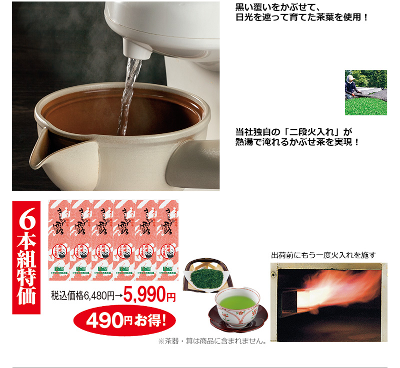 6本組特価 税込価格6,480円→5,990円 490円お得!