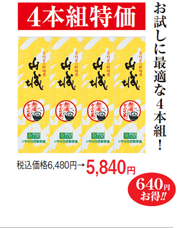 4本組特価 お試しに最適な4本組!
