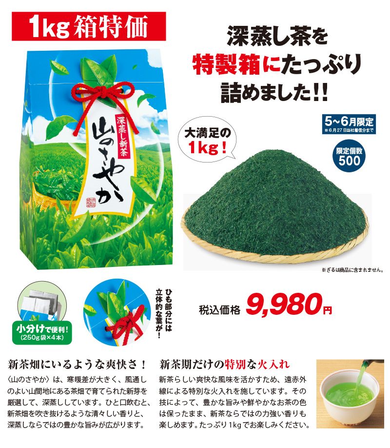 深蒸し新茶「山のさやか」