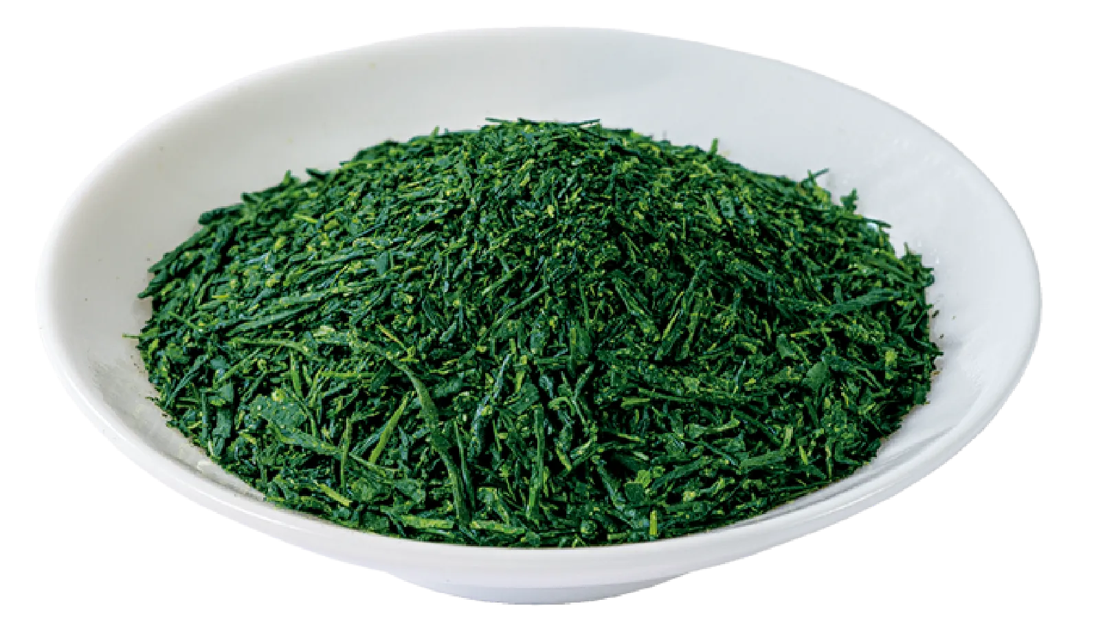 深蒸し茶の茶葉の写真