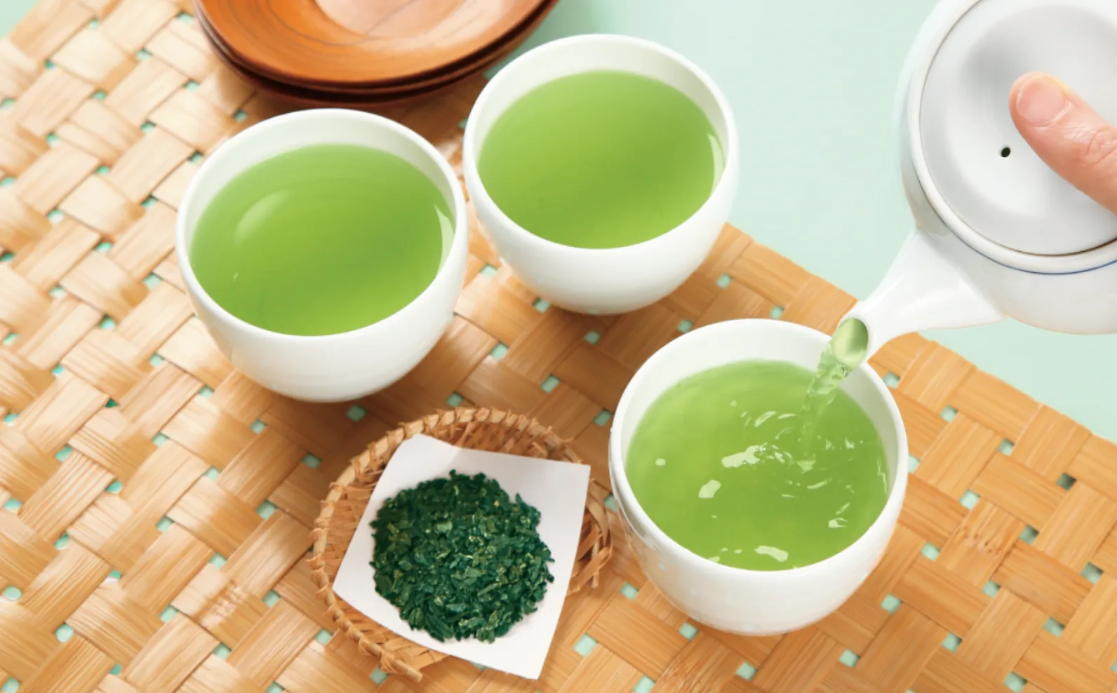 緑茶を淹れるの画像