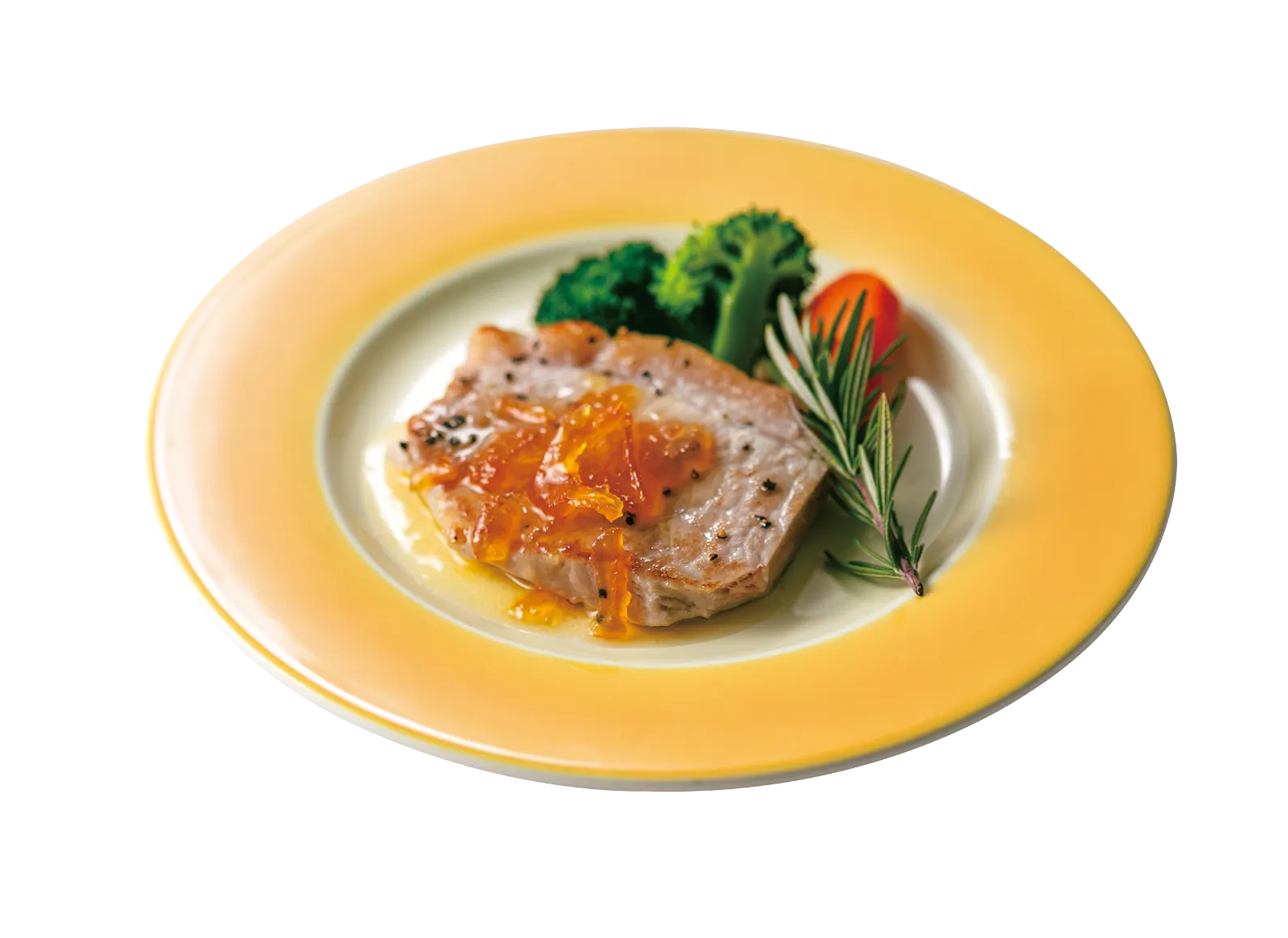 ポークソテーのジャムバター添えの画像