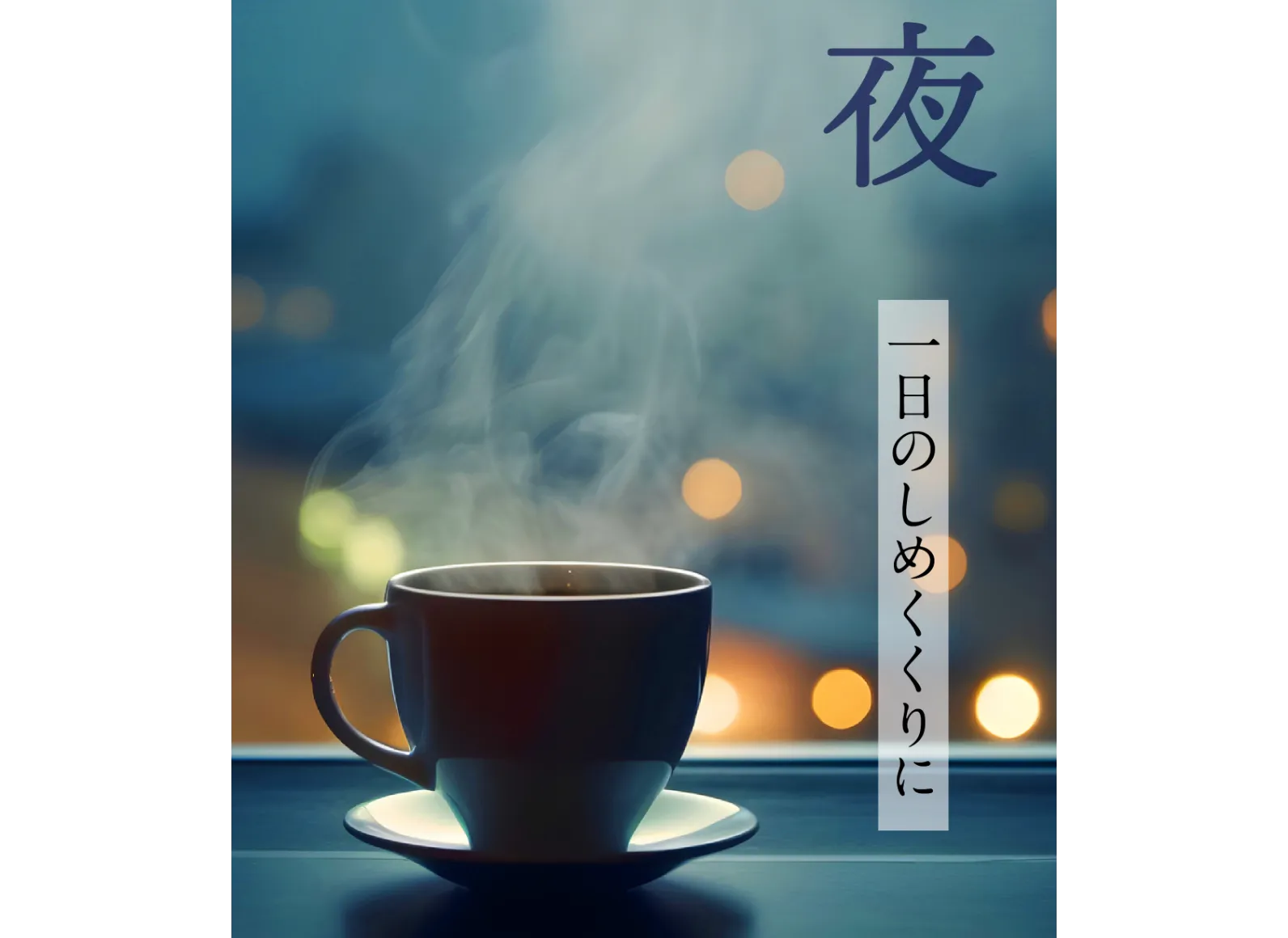 夜のリラックスタイムに温かい和紅茶を淹れている画像